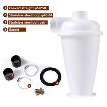 목공집진기 먼지흡입기 휴대용 이동식 집진기사이클론 집진기 터보 진공 청소기 필터 및 스레드 호스 어댑, 10 White Cyclone B