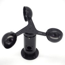타워 풍속계 타워 크레인 탐색 농업 기상 악기 알루미늄 합금 풍속 하우징 세 컵 유형, 01 Black with base