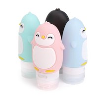 출장로션소분 오일공병 화장품공병 에센스담는통 실리콘 클렌징 통 90ml 여행화장품통, 핑크, 1개