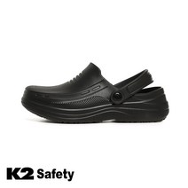 K2 데일리워크 블랙 조리화 미끄럼방지 발편한 안전화 가벼운 방수 주방화 쿠션 위생신발