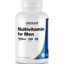 뉴트리코스트 멀티비타민 포 맨 600mg 캡슐 120캡슐 1서빙 600mg 60회분 Multivitamin for Men Capsules [120 CAPS], 120정, 1개