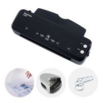카피어랜드 퀄맥스 코팅기 무광블랙 A4 2롤러 H280 +코팅지+코너라운더+링, 단품