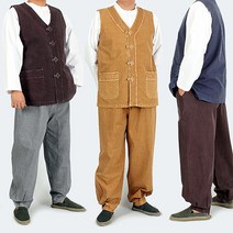 2416 봄가을-공용 조끼바지세트 생활한복 개량한복