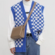 새로운 느슨한 격자 무늬 셔츠 남성 트렌드 니트 재킷 카디건 조끼 커플 남성과 여성의 한국어 버전