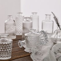리버그린 미니 유리화병 모음, 사각 라인 유리화병