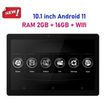 후석모니터 리어모니터 차량용tv 10.1 인치 android car headrest monitor ram 2gb 1080p video ips touch screen 4g mp5, 1 개 와이파이