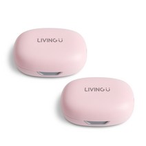 리빙유 UVC 미니 휴대용 칫솔살균기 STB022 2p, 베이비핑크