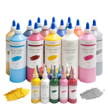 대용량 전문가용 발색좋은 취미 화방 아크릴물감세트, 500ml_골드(펄)