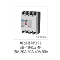 [서울산전주식회사] 산업용 배선용차단기 SB-104Ca 4P20A 14kA 경제형 차단기 MCCB 서울산전배선차단기