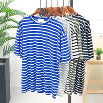 더제이엘 촉감 부드러운 스트라이프반팔티셔츠 반팔 티셔츠