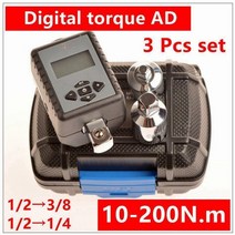 디지털토크렌치 라쳇핸들 소캣렌치 미니 디지털 토크 렌치 12 14quot 0.3-200nm 조정 가능한 전문 전자 토크 렌치 자전거 자동차 수리, 3pcs10-200nm 세트