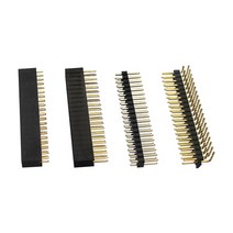 싱글보드 데모보드 액세서리 pc 라즈베리 파이 GPIO 헤더 키트 20x2 핀 직각 제로/4B/3B / 3B 3A 용 4 개, [02] GPIO Header Kit