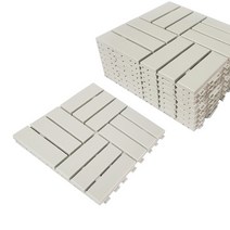 미앤미 격자 조립식마루 9P 라이트그레이, 단품