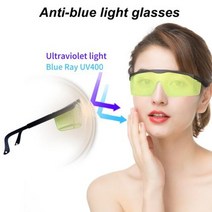 자외선 차단 마스크 레이저 포인터 안경 보호 안전 제모 : 레드 그린 라이트, 1.Anti-blue Glasses