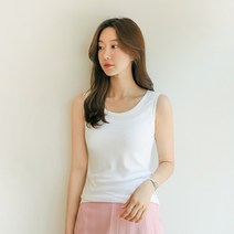 핑크시슬리 여성용 부들부들 스판 골지 나시