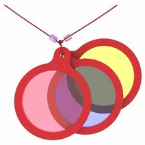 3종 5색 빛혼합 색돋보기 목걸이 (5세트), 단품