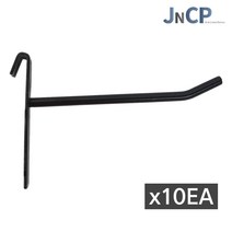 JNCP 휀스망 일선후크 10EA 후크 고리 악세사리 걸이 진열 메쉬망 네트망 철망, 1세트, 블랙(10cm)x10EA