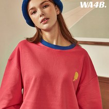 와사비 와사비(WASABI) 다미니 캐릭터 배색 맨투맨_핑크 (2039099)