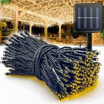 YINGJING 태양광 직렬등 32m 300등 8모드 3가지 색상 조명, 12m100LED, 난광
