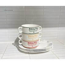 스프컵 머그컵 시리얼컵 캐쥬얼 레터링 도자기컵, 레드