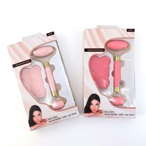 밀랍 구아샤 스크레이퍼 보드 마사지 로즈 쿼츠 제이드 과샤 스톤 얼굴 목 피부 리프팅 링클 리무버 뷰티|마사지 롤러|, Blue, 1개