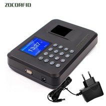 더 많은 언어 출석 시스템 지문 USB 암호 사무실 시간 시계 직원 레코더 장치 생체 인식, EUR adapter, 기타 (ae˚) frequ