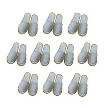 바이리모 일회용 린넨 미끄럼방지 실내 슬리퍼 개별포장 거실화 여행 호텔 객실화 기내용 업소용 실내화 10P, 베이지