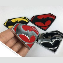 배트맨 슈퍼맨 로고 메탈 엠블럼 마크 새차선물 디자인 커스텀 첫차 자동차엠블럼, 3 레드(블랙)