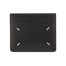 [메종마틴마르지엘라] [명품] 스티치 로고 스무스레더 카드지갑 카드홀더 블랙 SA1VX00