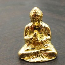 불교용품 불교동상 불교신자 선물 부처님 순수 황동 미니어처 석가모니 부처 장식 홈 장식 미니어처 입상, 지디