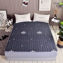 이불깔개 누빔 고정 침구 러그 퀸 매트, 크라운