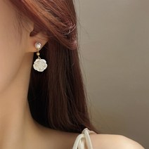 안나블링 엘리샤 로즈진주 은침 귀걸이