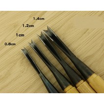 새로운 4 개대 0.8-1.3cm v 형 탭 노출 삼각형 끌 목공 끌 빈 도구 조각에 대 한 목 판화 칼, 12mm x 1개, 230mm