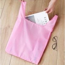 [웰하임] 휴대용 접이식 시장가방 포켓형 장바구니, 레드