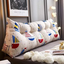 침대 헤드 쿠션 침대 빅 등받이 쿠션 쿠션 탈부착 가능 다다미 쿠션 삼각 소프트백 심플 모던 베개, 작은 범선