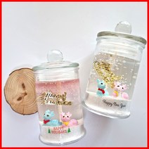 (공효진용기 2개만들기) 뿔사슴-크리스마스 양초 젤캔들 키트 만들기(150ml/2), 유칼립투스, 블루