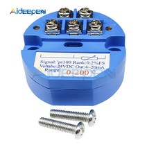 온도계 측정 rtd pt100 0-200도 온도센서 송신기 모듈dc 24v 4-20ma 센서 감지기, 0-300 섭씨 4-20ma