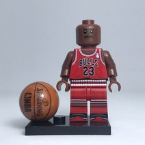 [큐브월드] 레고호환 슬램덩크 NBA 농구선수 캐릭터 농구대 농구장 블록 미니피규어 중국레고, 10. 마이클조던