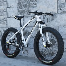 입문용 팻 바이크 다운힐 로드 바이크 펫 자전거 오프로드 초경량 20 24 26인치 7컬러, 블랙-24단-20인치