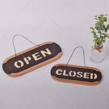 /오픈클로즈 우드 사인걸이 사이즈 택1 사인걸이 오픈클로즈 문폐 OPEN CLOSED +IC297A