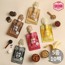 [다신샵] 고단백 프로틴쉐이크 단백한끼 5종 혼합세트(곡물+초코+바나나+콩+팥), 25g, 10팩