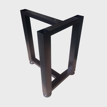 준디 JDF026 T자 우드슬랩 벤치프레임 철제다리 의자 DIY, 블랙  JDF026