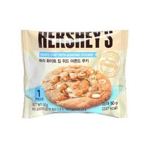 [경기점] 메가커피l 허쉬l 화이트 초콜릿 칩 위드 아몬드 쿠키 50g, 1개