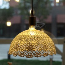 뜨개 니트 플라워 조명갓 등갓 커버