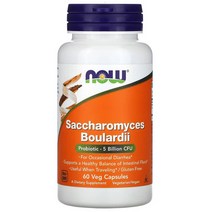 ♥ 프로바이오틱스♥ NOW Foods Saccharomyces Boulardii 프로바이오틱스 50억CFU 60베지캡슐, 1개, 기본