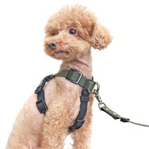 [패피퍼피] 강아지 소형견 중형견 앞섬방지하네스 앞고리하네스 이지워크 가슴줄 국내제작 H형 L형 몸줄 하네스, 옐로우+아이보리