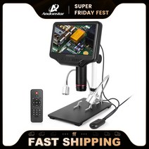 광학현미경 전자 디지털 현미경 andonstar ad407 hdmiusb 3d, 협력사, 270배, 검은 색