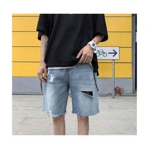 남성청반바지 남자 여름 베이직 찢청 빈티지 3컬러 1P