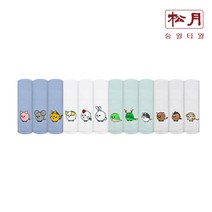 송월 12간지 캐릭터 세면타올 5매세트, 5매, 골고루(랜덤)