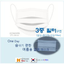 자연을닮은숲에 국내산 덴탈 여름 일회용 숨쉬기 편한 시원한 마스크 대형 벌크 200매입